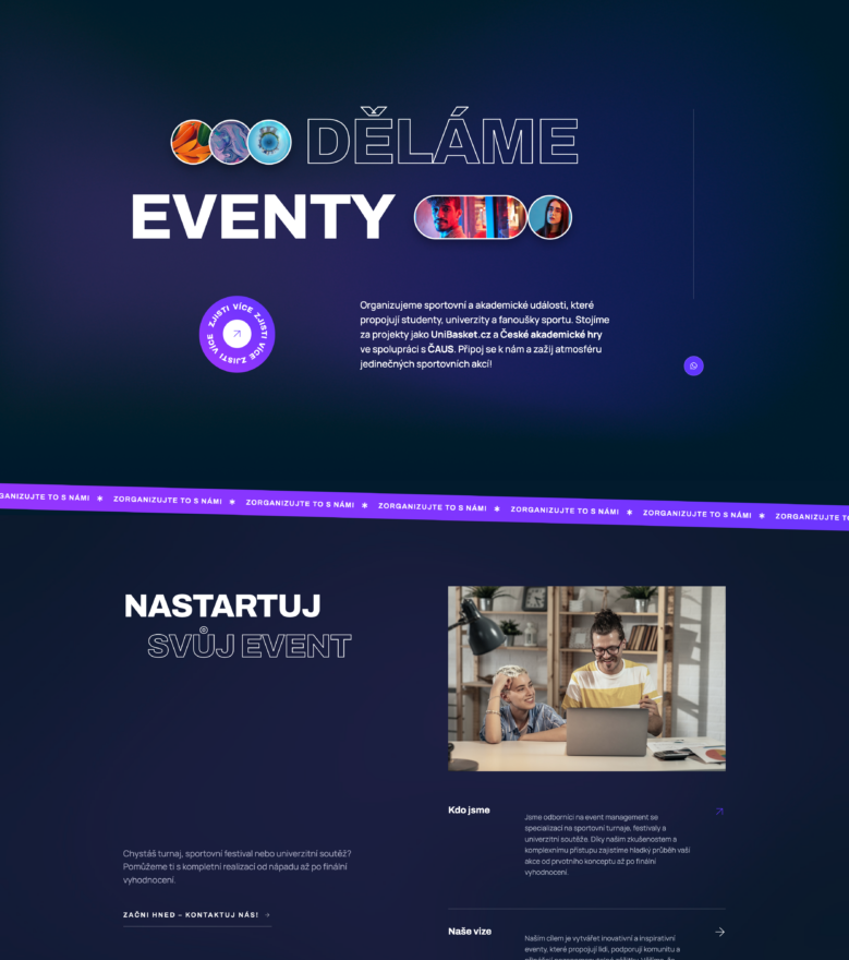 UniEvents.io – web a digitální identita